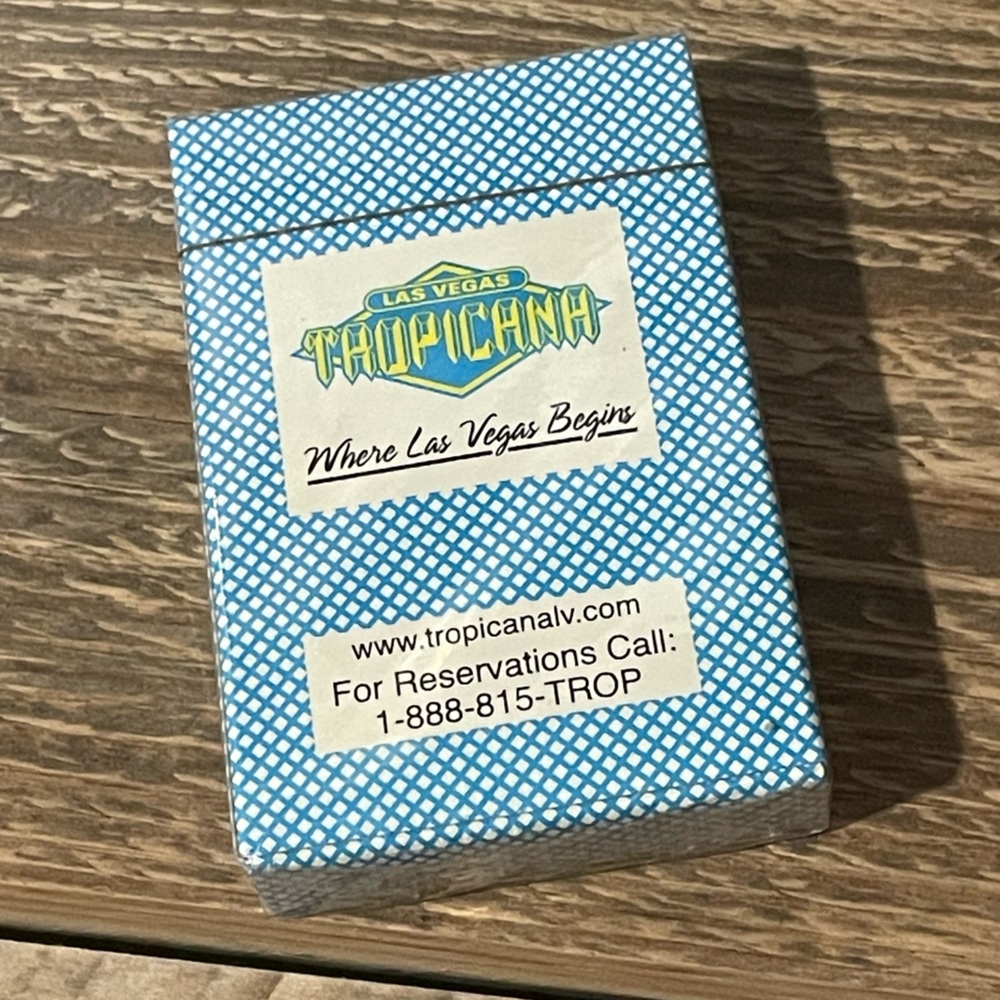 Vintage SEALED Tropicana Las Vegas Playing Card Deck Where Las Vegas Begins
